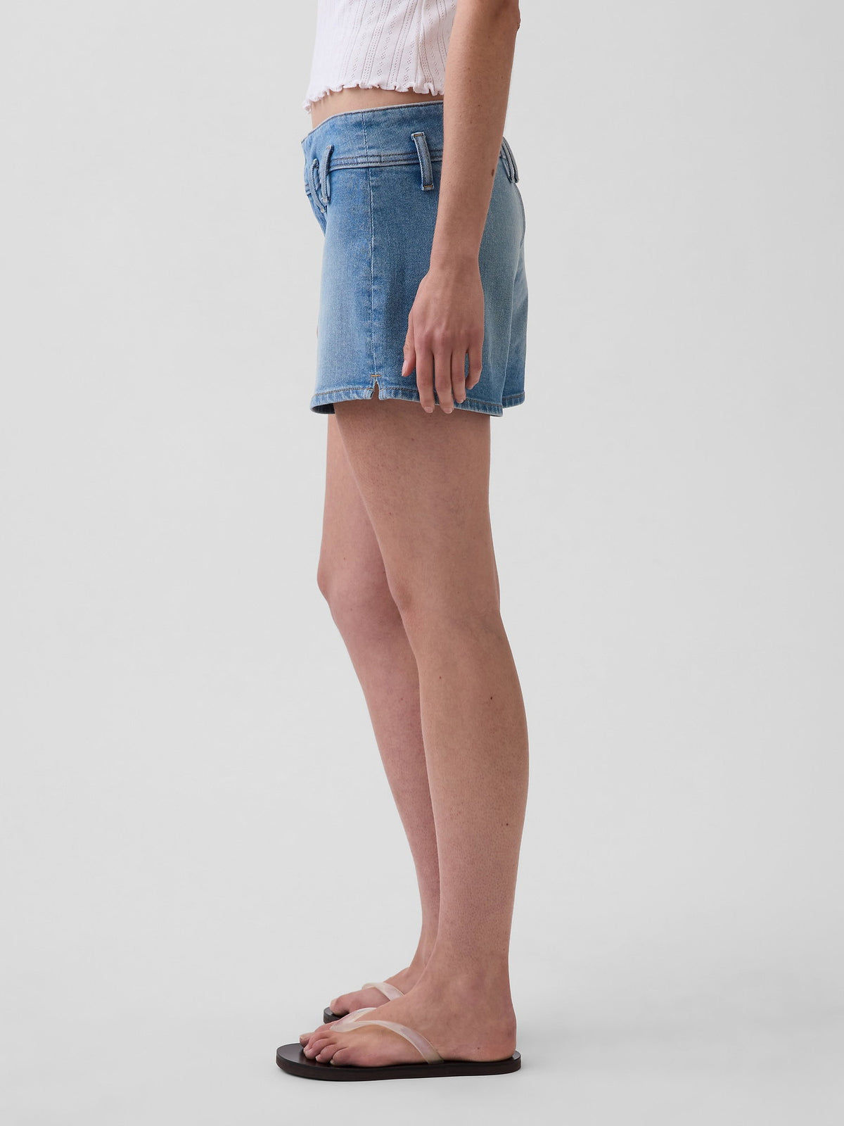 Açık Mavi 3 Low Rise Denim Şort