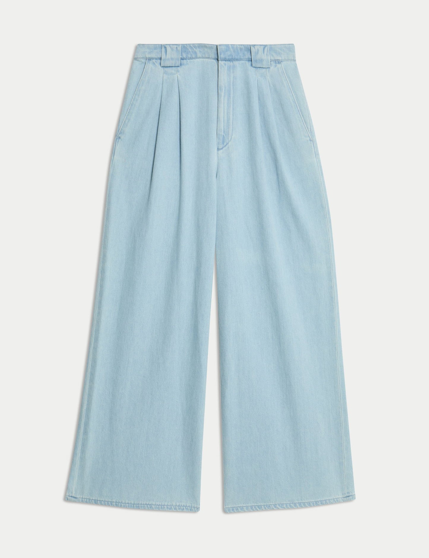 Yüksek Bel Tailored Wide Leg Jean