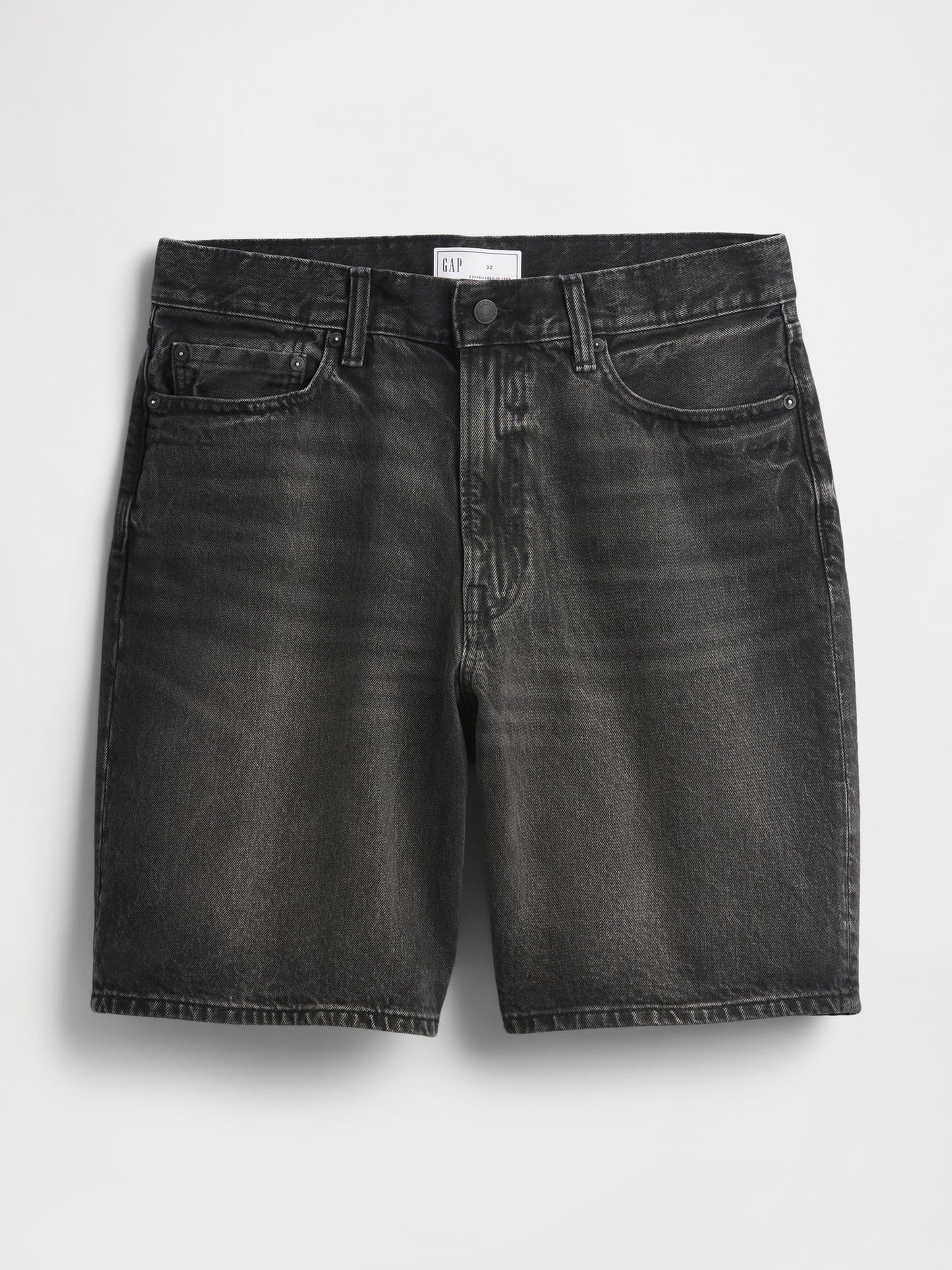 Siyah 10.5 Baggy Denim Şortlar