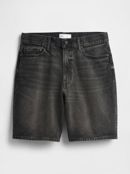 Siyah 10.5 Baggy Denim Şortlar