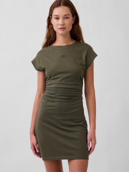 Haki Gap Mini Logo Ruched T-shirt Elbise
