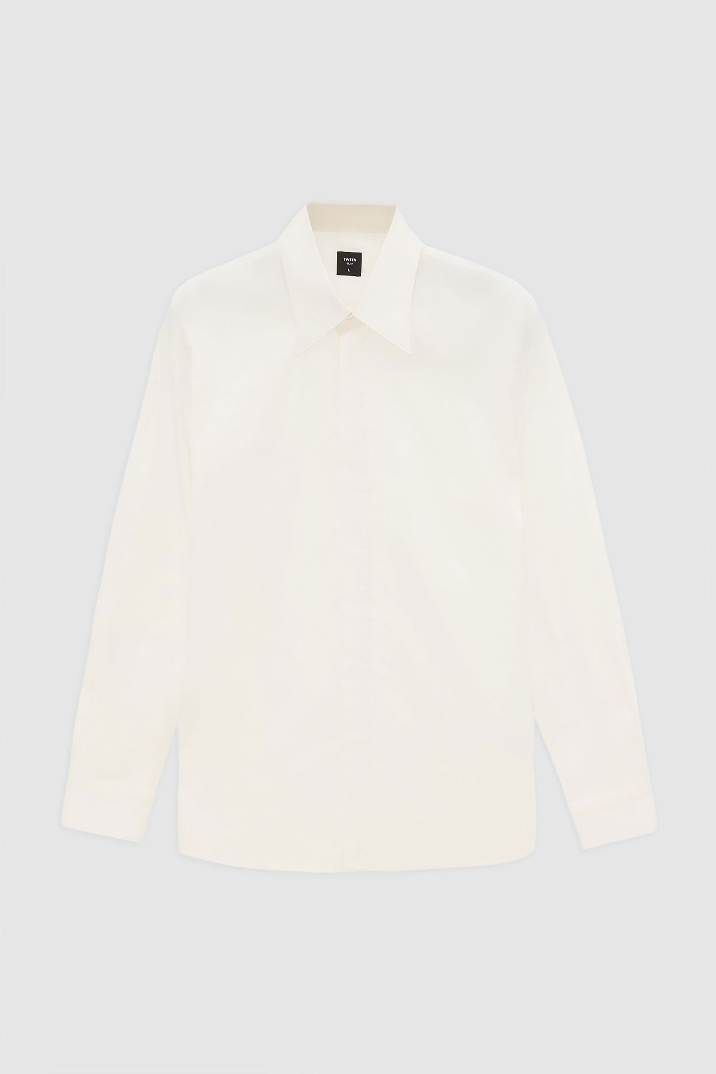 Tween Slim Fit Beyaz Düz Gömlek