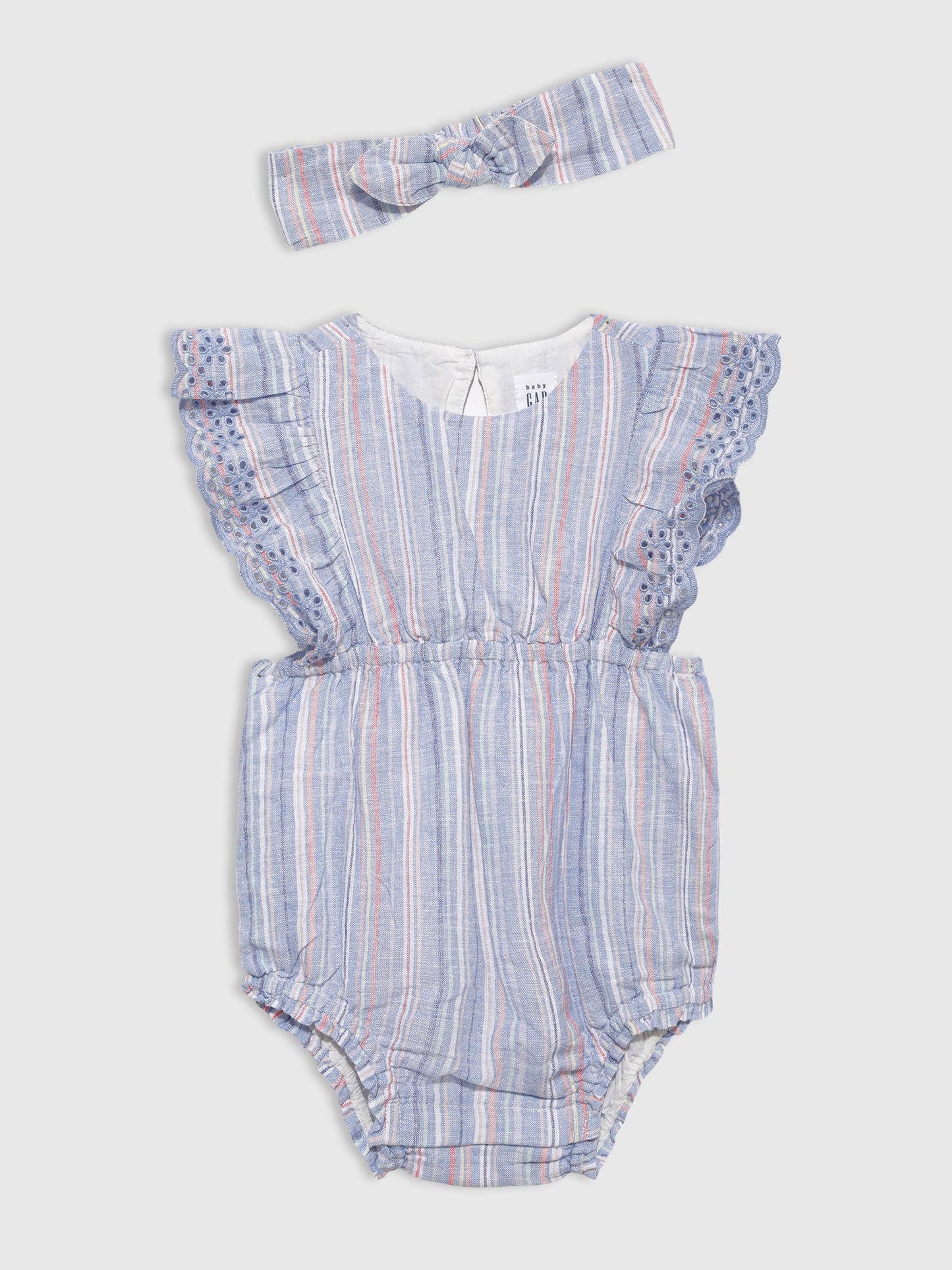 Mavi Denim Işlemeli Tulum