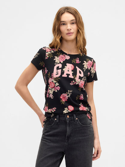 Siyah Gap Logo T-shirt