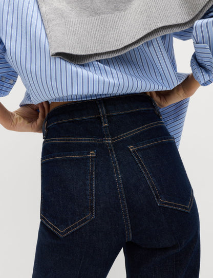 Yüksek Bel Flared Fit Jean
