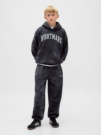 Siyah Gap × Disney Tim Burton’s The Nightmare Before Christmas Vintagesoft Skull Baggy Jogger Eşofman Altı