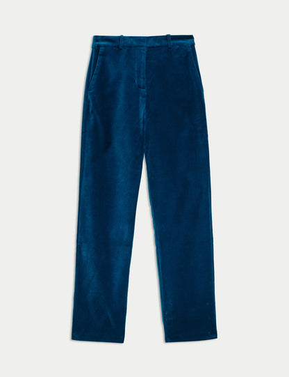 Kadife Straight Leg Pantolon