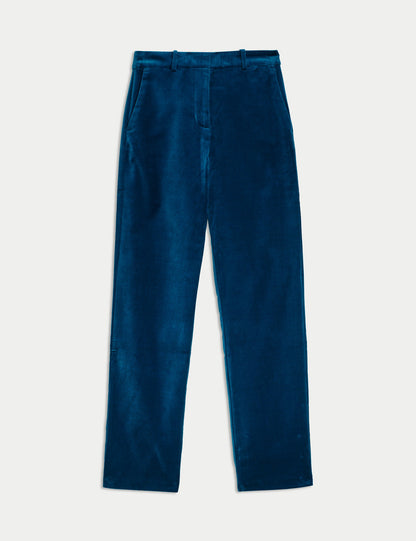Kadife Straight Leg Pantolon