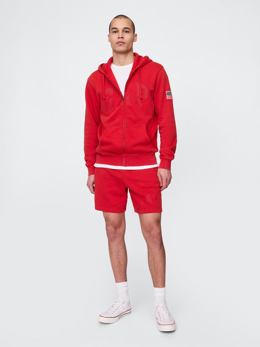 Kırmızı Vintagesoft Gap Logo Sweat Şort