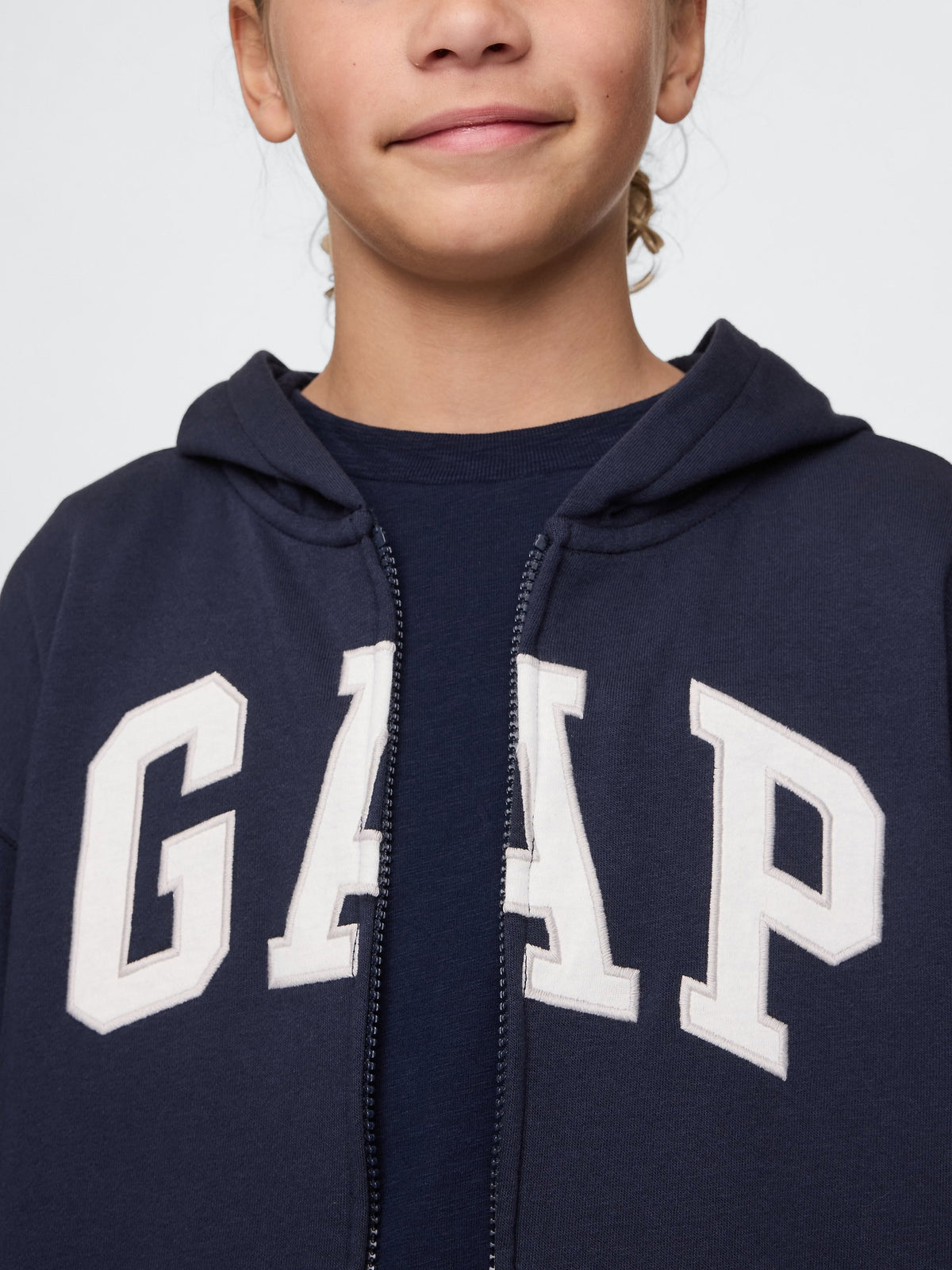 Lacivert Gap Logo Relaxed Fermuarlı Sweatshirt