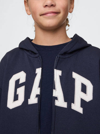 Lacivert Gap Logo Relaxed Fermuarlı Sweatshirt