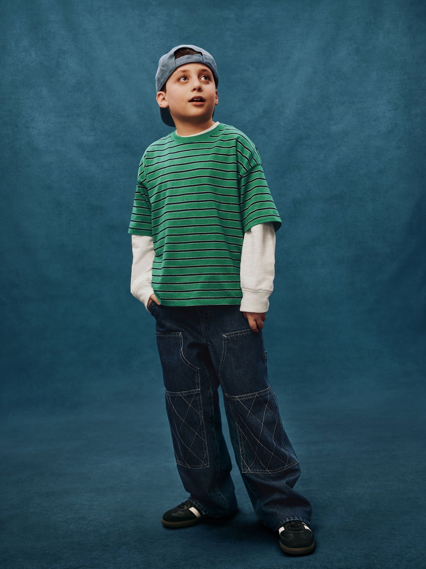 Koyu Mavi Baggy Carpenter Jean Pantolon