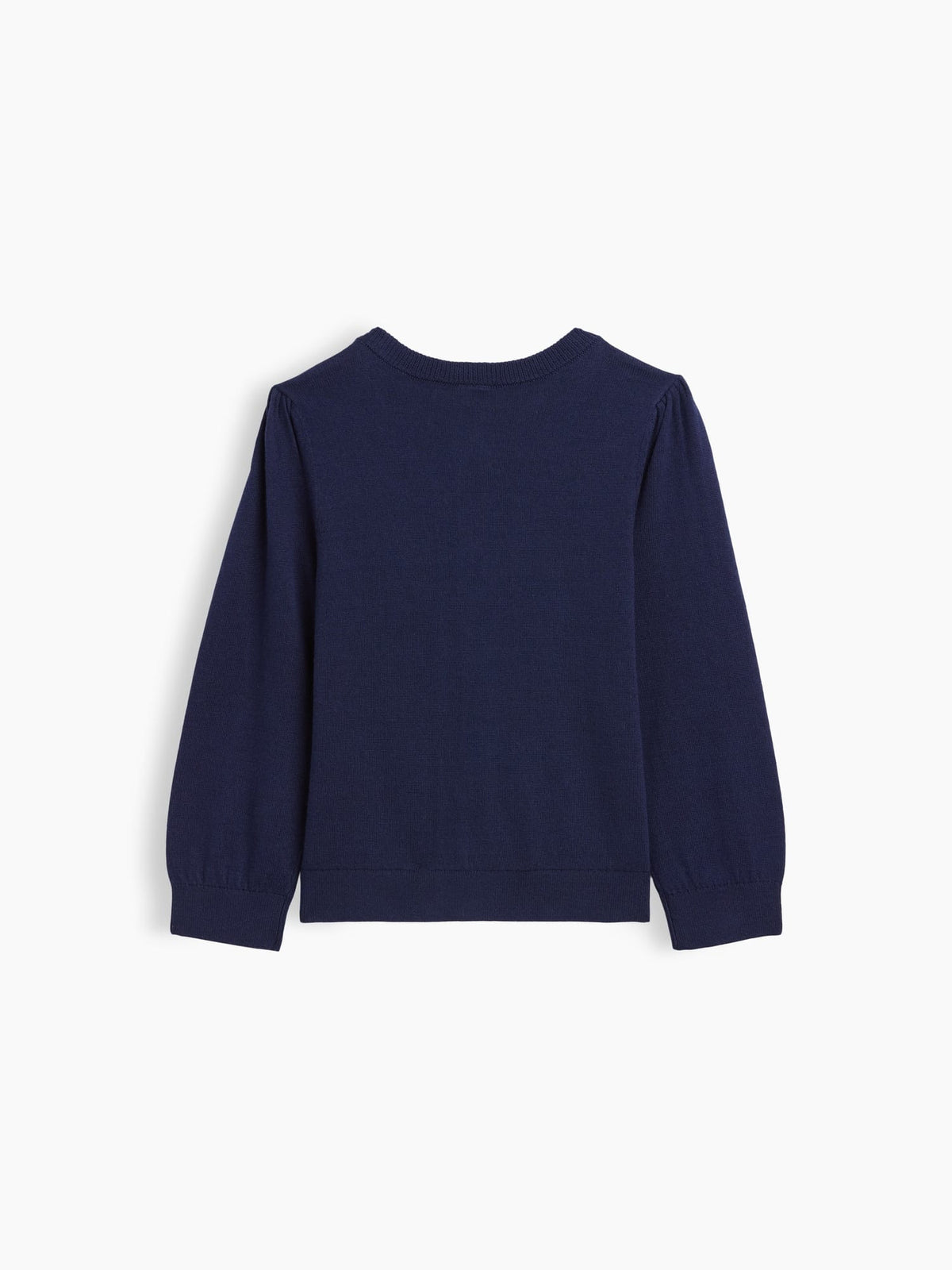 Lacivert Puff Sleeve Grafik Hırka