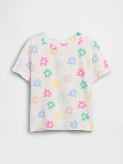 Beyaz Mix & Match Baskılı T-shirt