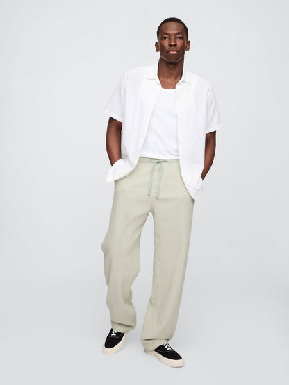 Gri Gauze Baggy Easy Pantolon