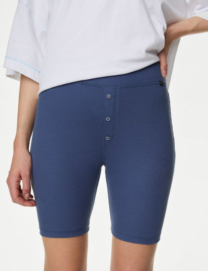 Regular Fit Fitilli Biker Şort