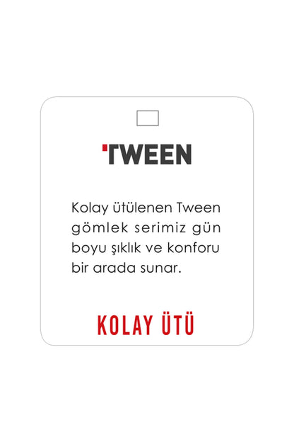 Tween Slim Fit Siyah Düz Easy Care Gömlek