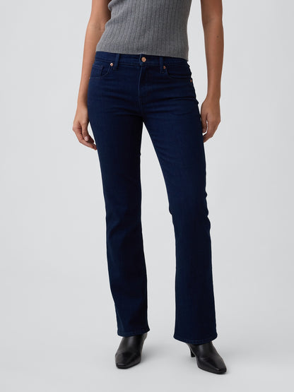 Koyu Mavi Mid Rise Boot Jean Pantolon
