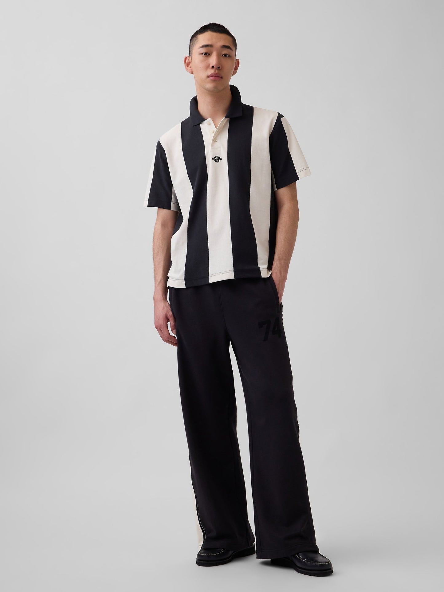 Siyah Ouigap Relaxed Pique Polo T-shirt