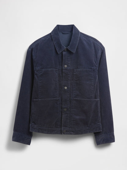 Lacivert Relaxed Corduroy Ceket