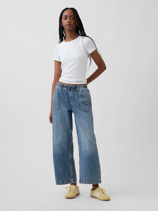Mavi Low Rise '90s Loose Easy Crop Jean Pantolon