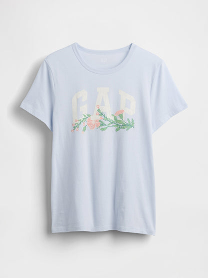 Açık Mavi Favorite Grafik Baskılı T-shirt