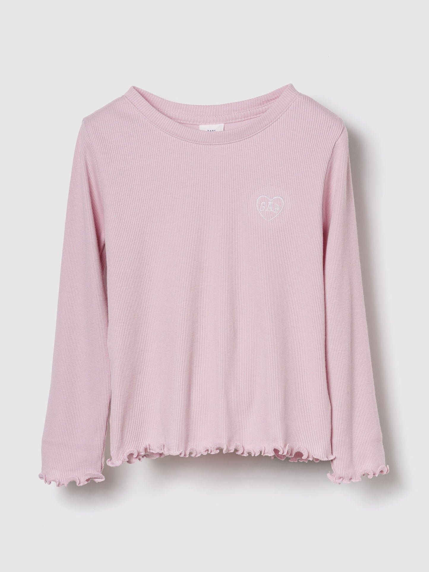 Açık Pembe Ribanalı Bisiklet Yaka T-shirt