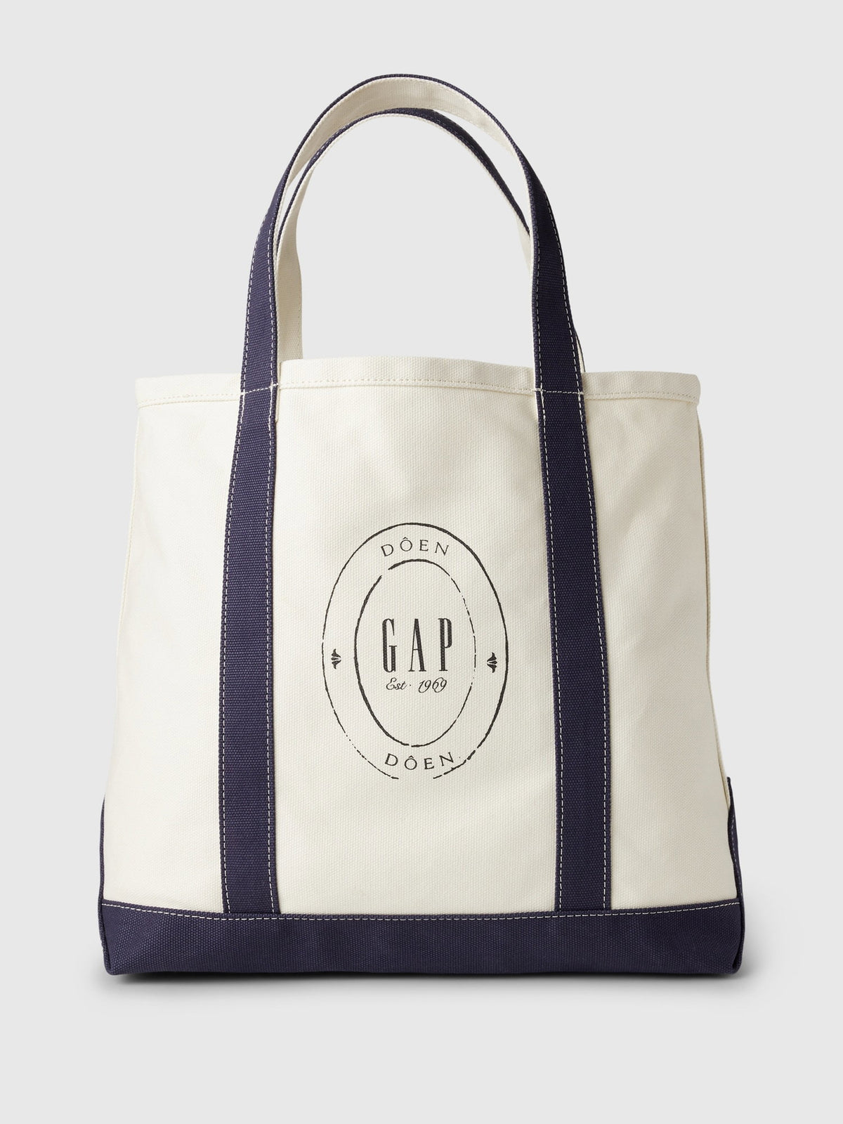 Kırık Beyaz Gap × Dôen Logo Tote Çanta