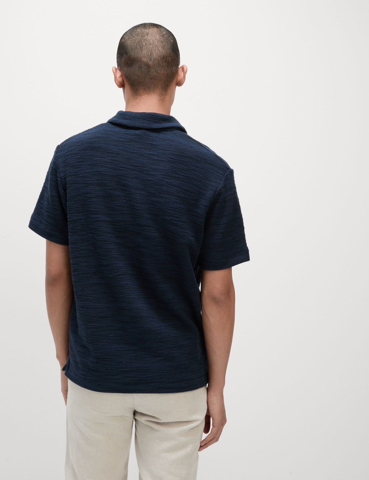 Pamuklu Dokulu Polo T-shirt