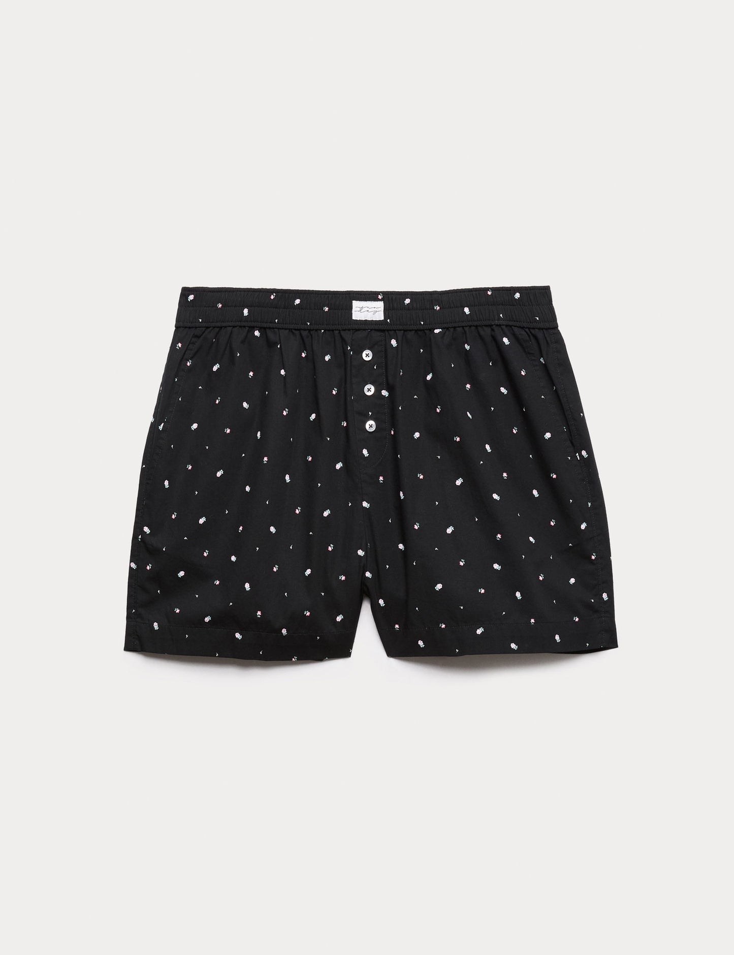 Pamuklu Çiçek Desenli Pijama Şort