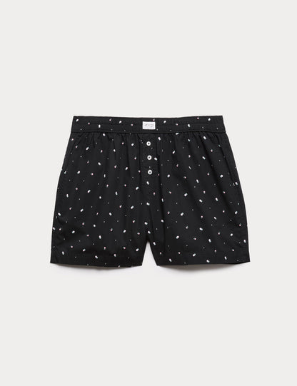 Pamuklu Çiçek Desenli Pijama Şort