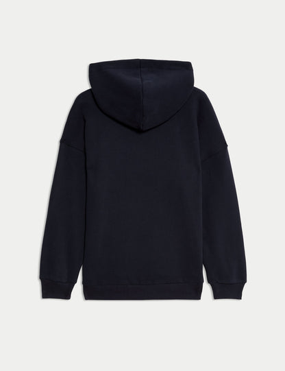 Pamuk Karışımlı Kapüşonlu Sweatshirt (6–16 Yaş)