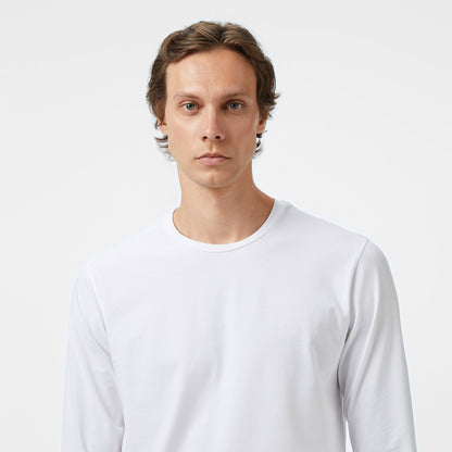 Nautica Erkek Beyaz Classic Fit Uzun Kollu T-shirt