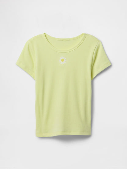 Sarı Desenli T-shirt