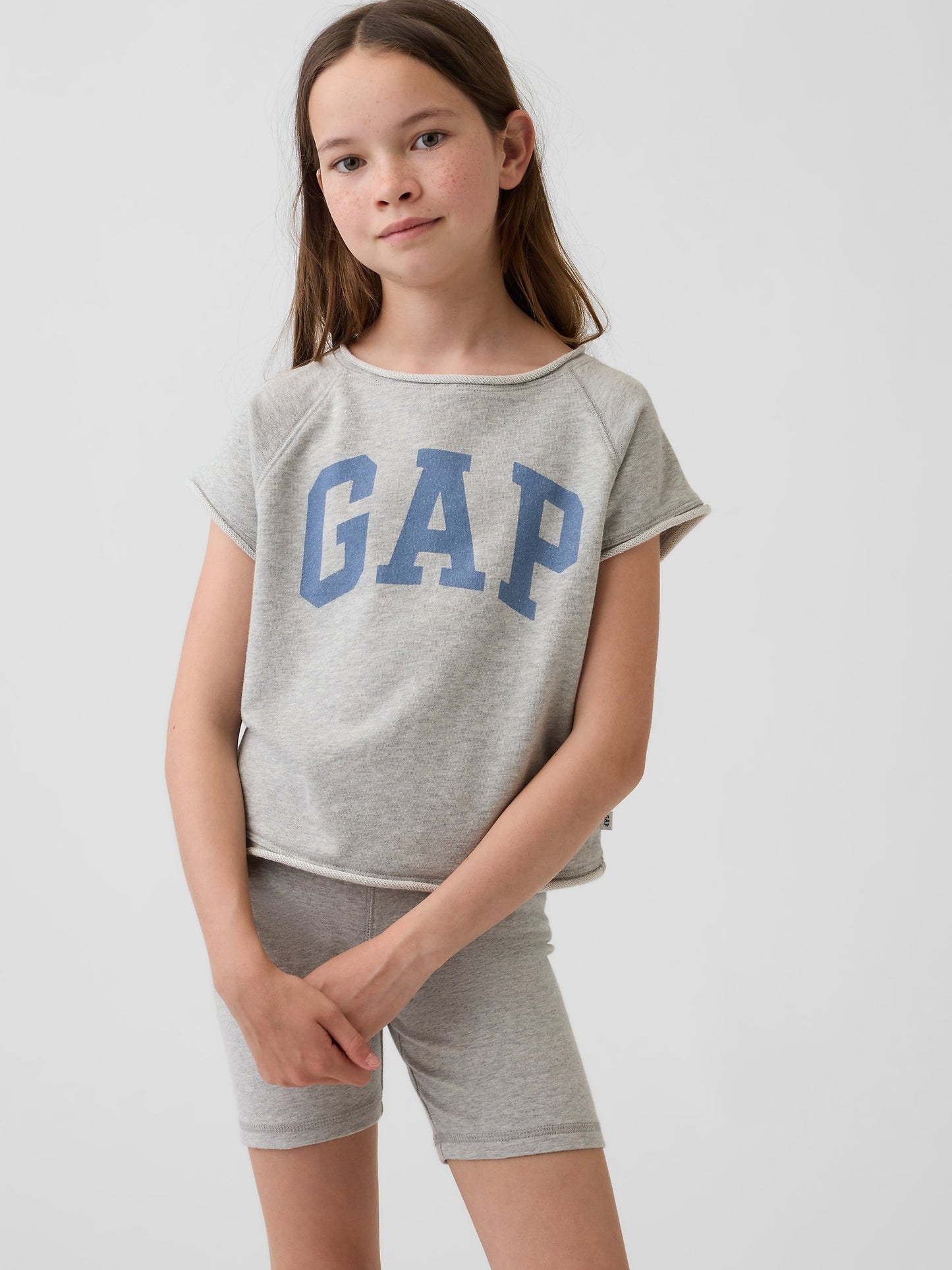 Gri Vintagesoft Terry Raglan Grafik Baskılı Sweatshirt