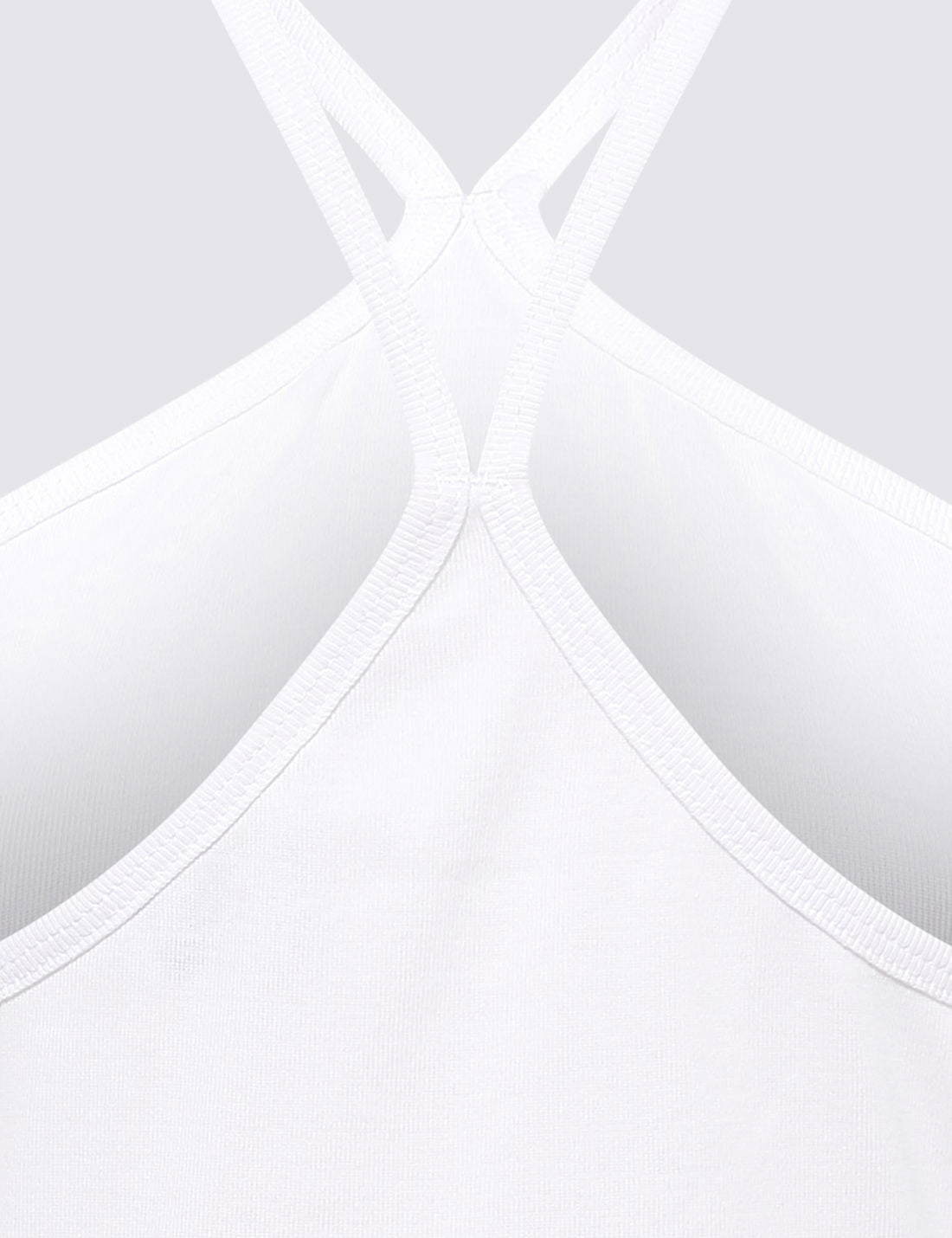 Saf Pamuklu Halter Yaka T-shirt