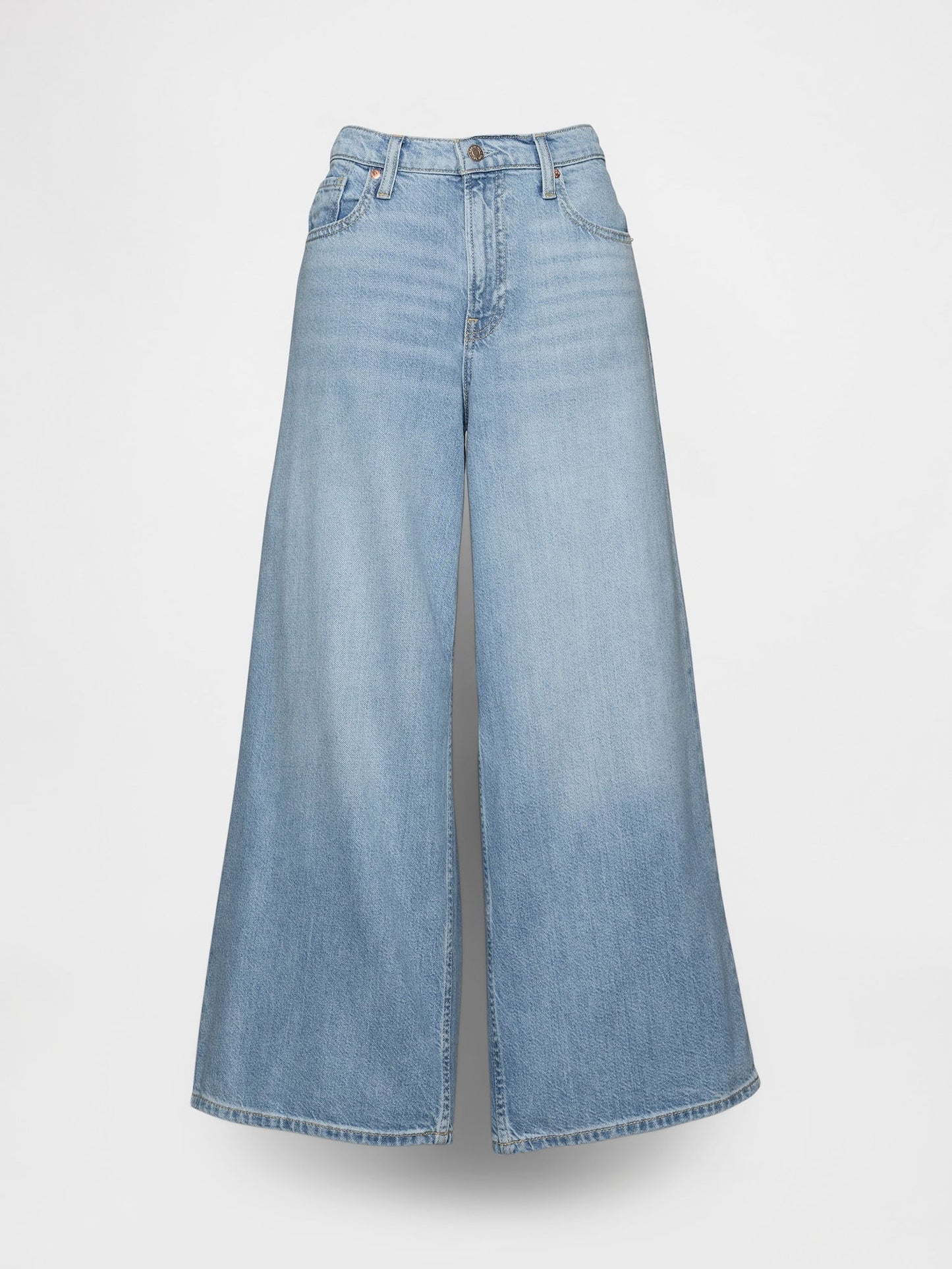 Açık Mavi Mid Rise Ultrasoft Baggy Jean Pantolon