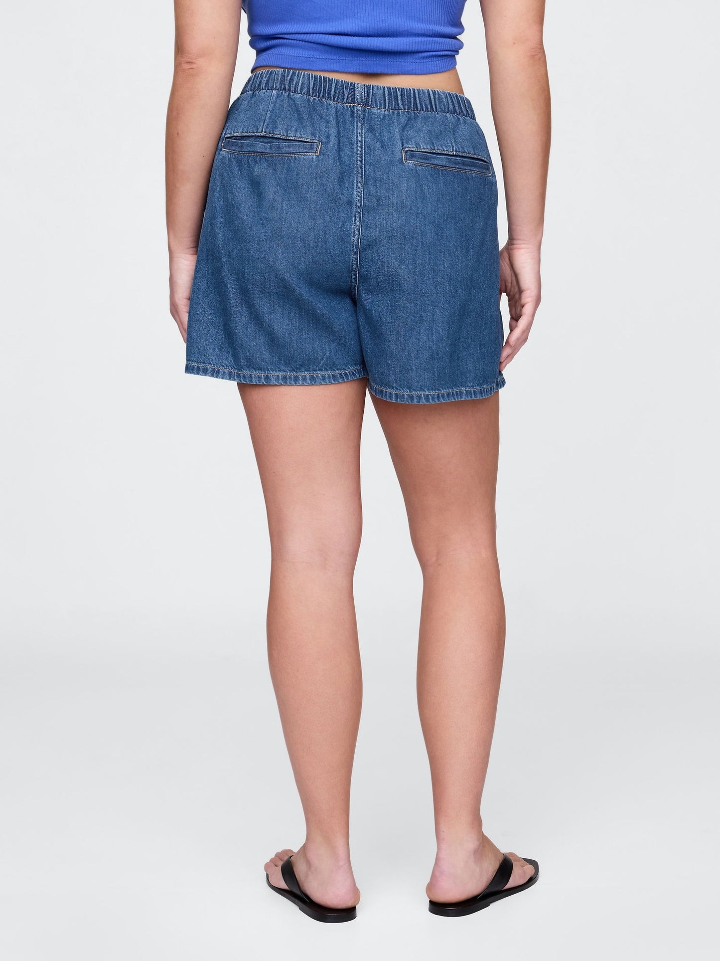 Mavi Mid Rise Ultrasoft Denim Boxer Şort