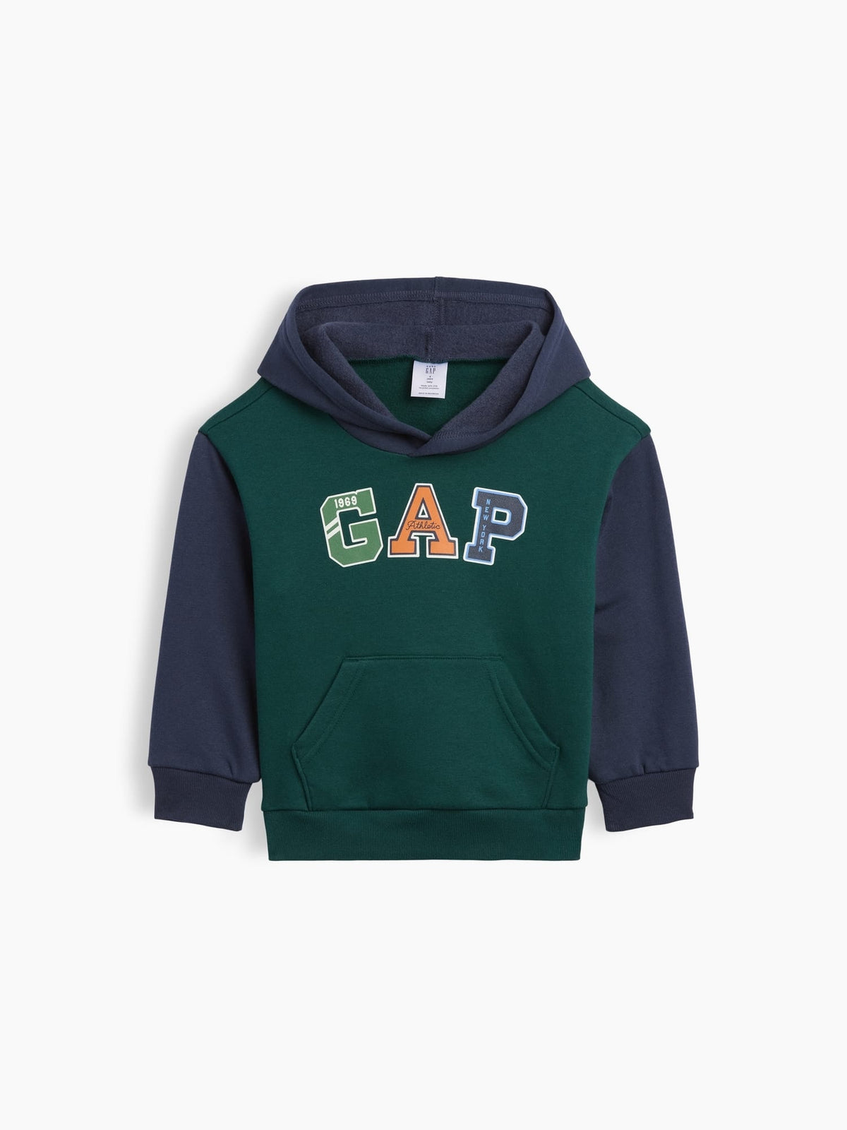 Koyu Yeşil Relaxed Colorblock Logo Sweatshirt