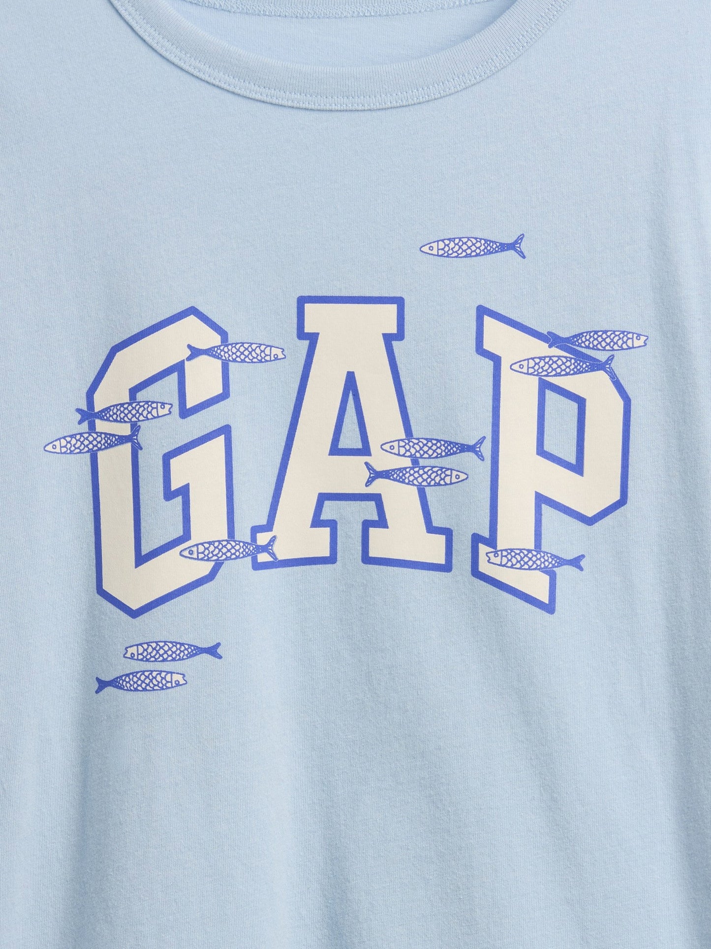 Açık Mavi Grafik Baskılı T-shirt (2’li)