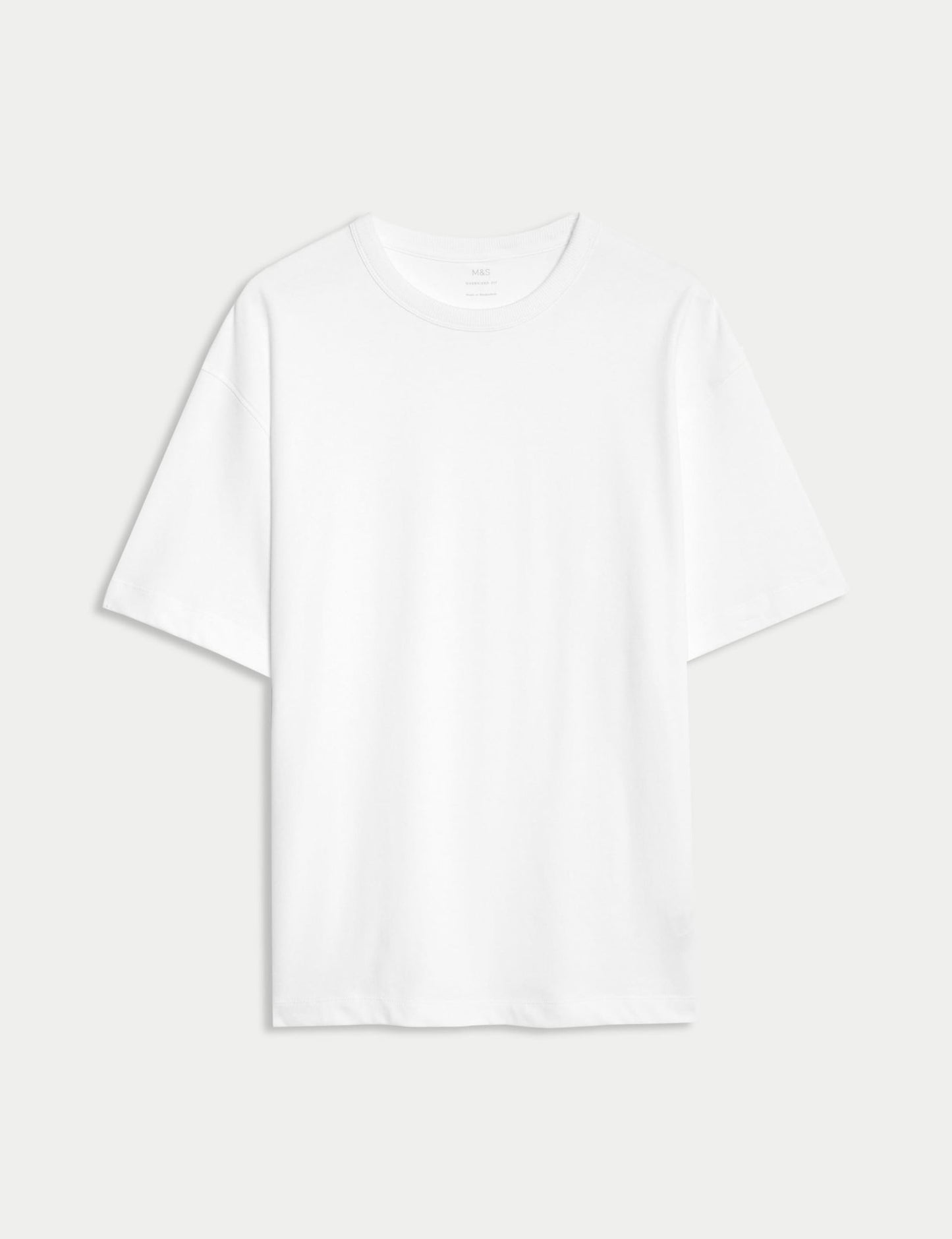 Saf Pamuklu Kısa Kollu Oversize T-shirt