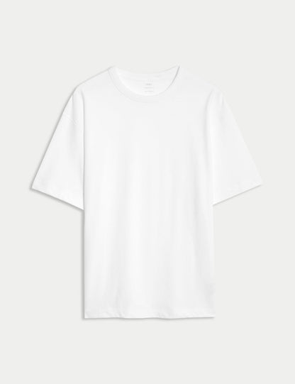 Saf Pamuklu Kısa Kollu Oversize T-shirt