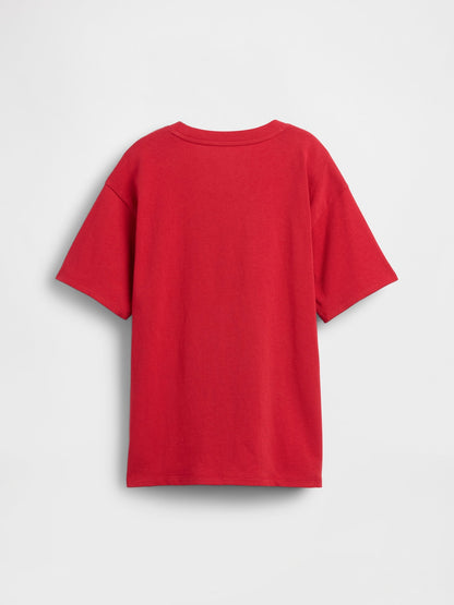 Kırmızı Brannan Bear Logo T-shirt