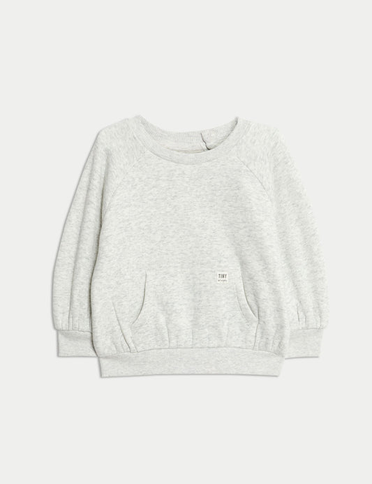 Pamuk Karışımlı Sweatshirt (0–3 Yaş)