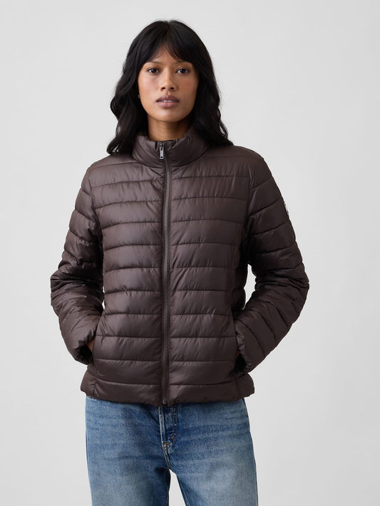 Siyah Relaxed Puffer Şişme Mont