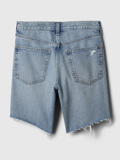 Açık Mavi 8 Mid Rise '90s Loose Denim Bermuda Şort