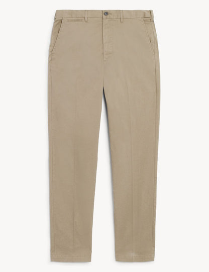 Regular Fit Hafif Dokulu Chino Pantolon