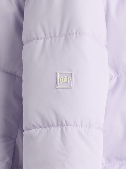 Lila Şişme Puffer Mont