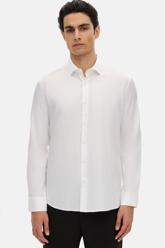 Tween Slim Fit Beyaz Düz Gömlek