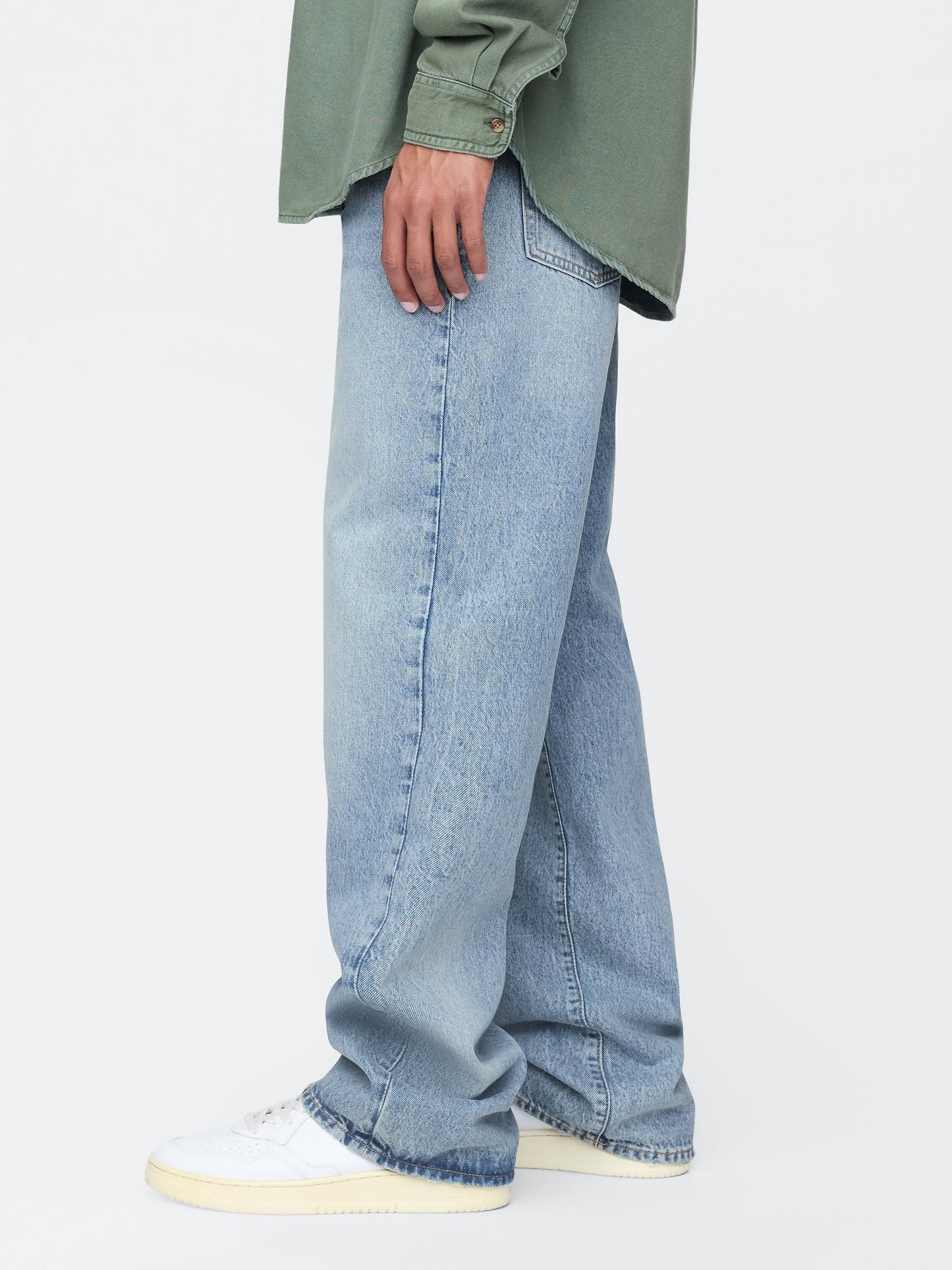 Açık Mavi '90s Loose Jean Pantolon